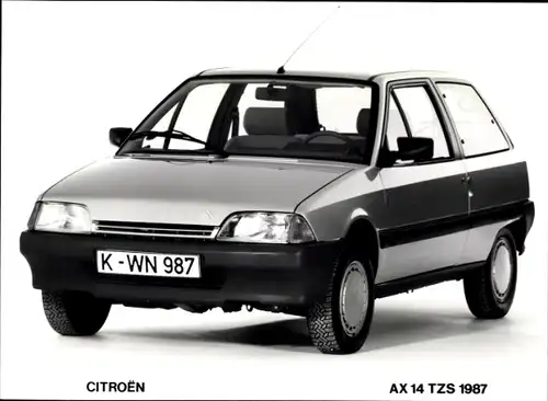 Foto Citroën AX 14 TZS 1987, Auto, Frontansicht, Kennzeichen K-WN 987