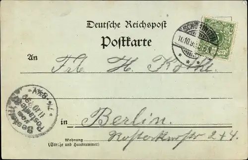 Mondschein Ak Schöningen am Elm, Solbad