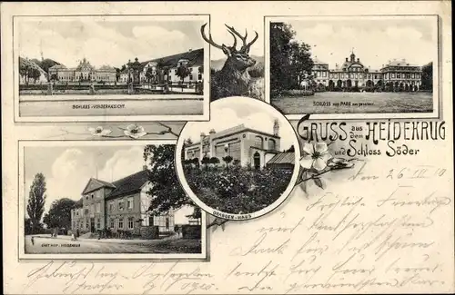 Ak Söder Holle in Niedersachsen, Schloss Söder, Gasthof Heidekrug