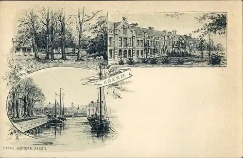 Litho Assen Drenthe Niederlande, Teilansichten