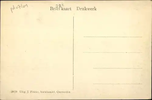 Ak Coevorden Drenthe, Tramstraat, Tramzicht