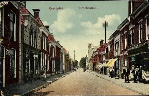 Ak Coevorden Drenthe, Friesche Straat