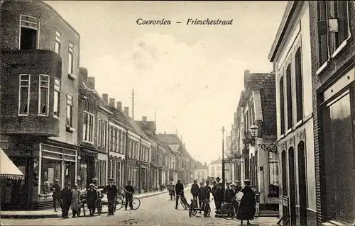 Ak Coevorden Drenthe Niederlande, Frieschestraat