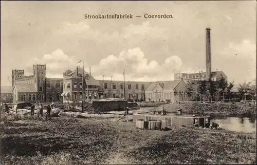 Ak Coevorden Drenthe Niederlande, Strookartonfabriek