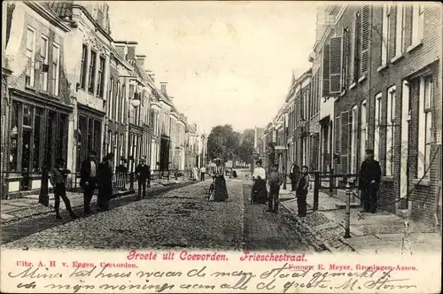 Ak Coevorden Drenthe Niederlande, Frieschestraat