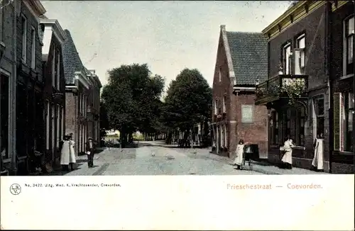 Ak Coevorden Drenthe Niederlande, Frieschestraat