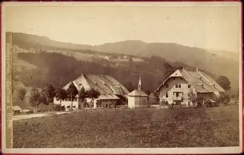Kabinett Foto Hinterzarten im Schwarzwald, Blick auf den Ort, Gasthaus zum Rössle, Kapelle