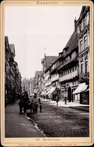 Kabinett Foto Hannover in Niedersachsen, Marktstraße