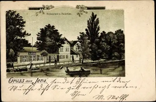 Litho Jena in Thüringen, Restaurant zum Paradies