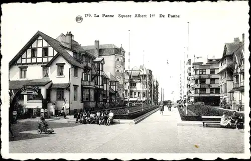 Ak La Panne De Panne Westflandern, Albert I plein