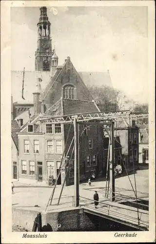 Ak Maassluis Südholland, Geerkade