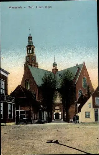 Ak Maassluis Südholland, Ned. Herv. Kerk