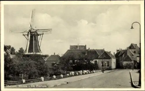 Ak Hattem Gelderland Niederlande, Molen De Fortuin