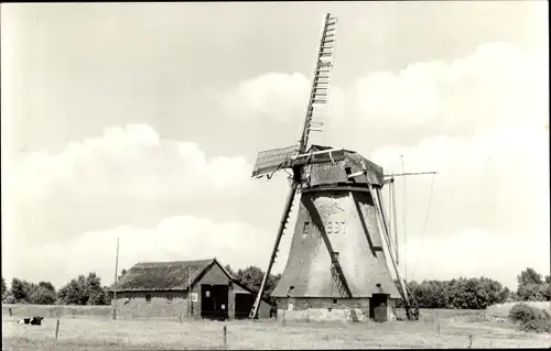 Ak Oudemolen Drenthe Niederlande, korenmolen De Zwaluw