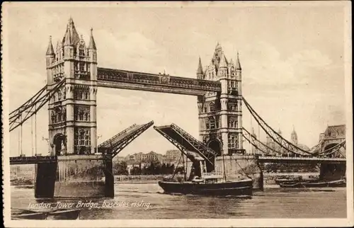 Ak London City England, Tower Bridge