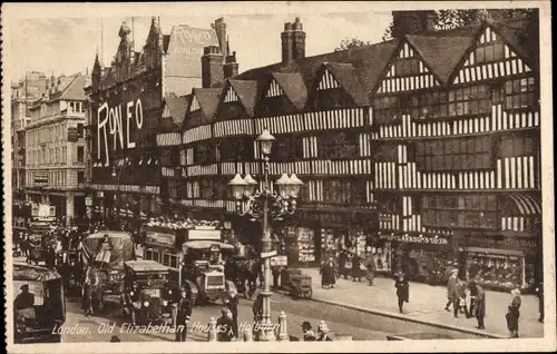 Ak Holborn Camden London England, Old Elizabethan Houses