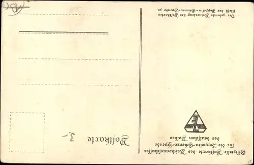 Künstler Ak Amtsberg, Otto, Deutsche Mutter zeigt Kindern Luftschiff, Zeppelin Eckener Spende