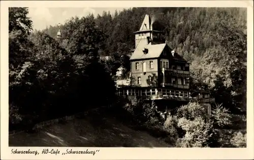 Ak Schwarzburg in Thüringen, HO-Cafe Schwarzaburg