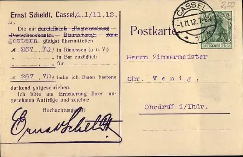 Ak Kassel in Hessen, Portland-Cement, Mosaik- und glasierte Wand-Platten, Telegramm