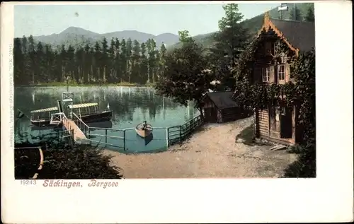 Ak Bad Säckingen am Hochrhein, Bergsee, Boot