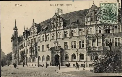 Ak Erfurt in Thüringen, Kaiserl. Postamt, Neubau