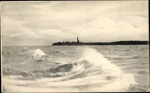 Ak Insel Oie Kröslin, Ostsee, Leuchtturm