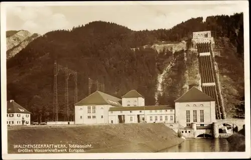 Ak Walchensee Kochel am See, Walchenseekraftwerk, Totalansicht
