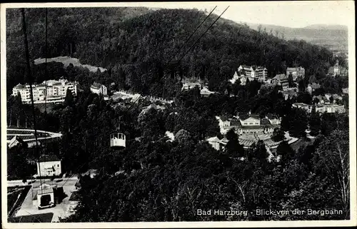 Ak Bad Harzburg am Harz, Blick von der Bergbahn