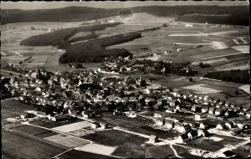 Ak Rheinböllen in Rheinland Pfalz, Fliegeraufnahme