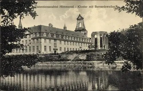 Ak Himmerod Großlittgen in der Eifel, Zisterzienserabtei, Kloster mit Bernhardsweiher
