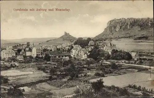 Ak Gerolstein in der Eifel, Ortsansicht mit Auburg und Munterlay