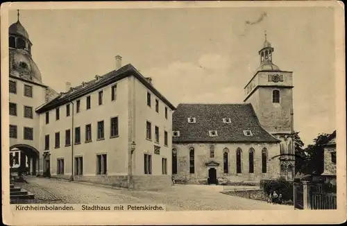 Ak Kirchheimbolanden in der Pfalz, Stadthaus mit Peterskirche