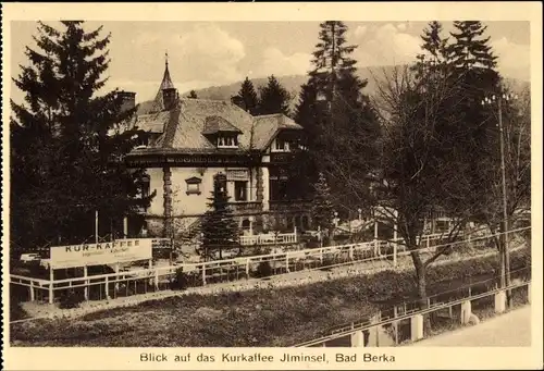 Ak Bad Berka in Thüringen, Blick auf das Kurkaffee Jlminsel