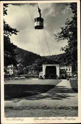 Ak Bad Harzburg am Harz, Schwebebahn auf dem Burgberg