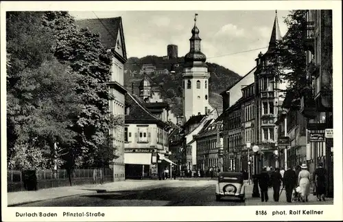 Ak Durlach Karlsruhe in Baden, Pfinztal-Straße, Turm