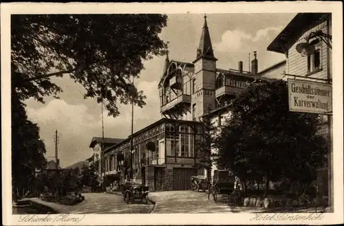 Ak Schierke Wernigerode im Harz, Hotel Fürstenhöhe, Geschäftszimmer der Kurverwaltung