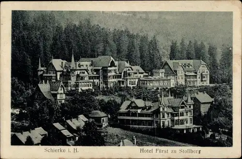 Ak Schierke Wernigerode im Harz, Hotel Fürst zu Stollberg