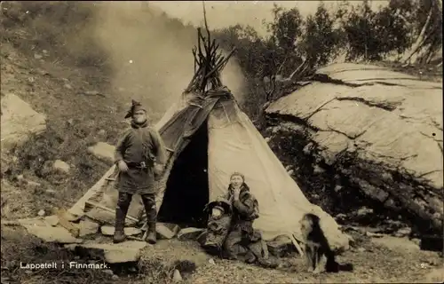 Ak Lappland, Lappetelt i Finnmark, Zelt, Familie