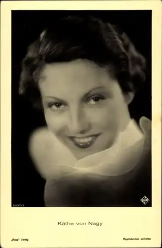 Ak Schauspielerin Käthe von Nagy, Portrait