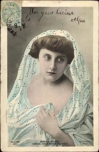 Ak Schauspielerin Renee Parny, Theatre Sarah Bernhardt, Paris, Portrait