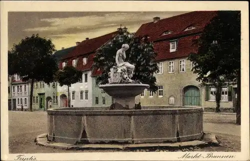 Ak Triptis in Thüringen, Marktbrunnen