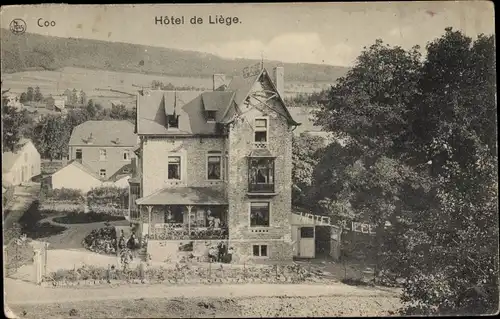 Ak Coo Stavelot Wallonien Lüttich, Hotel de Liege