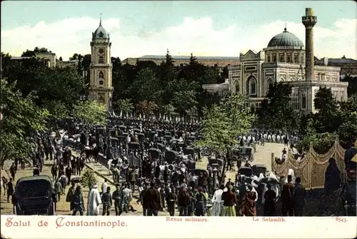 Ak Konstantinopel Istanbul Türkei, Revue militaire, Le Selamlik