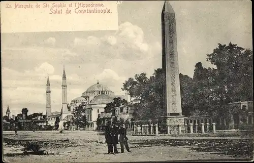 Ak Konstantinopel Istanbul Türkei, Hippodromplatz und Hagia Sophia Moschee