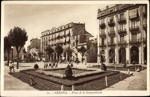 Ak Gerona Girona Katalonien, Plaza de la Independencia