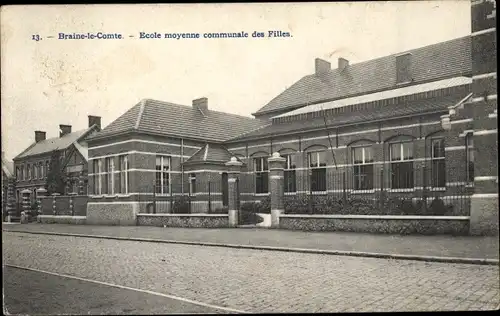 Ak Braine le Comte Wallonien Hennegau, Ecole moyenne communale des Filles