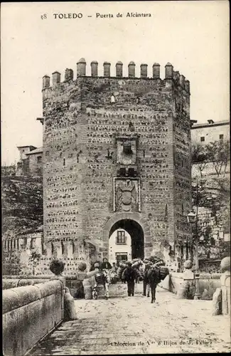Ak Toledo Kastilien La Mancha Spanien, Puerta de Alcántara
