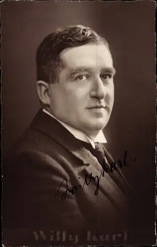 Ak Schauspieler Willy Karl, Portrait, Autogramm