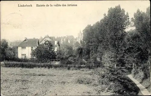 Ak Linkebeek Flämisch Brabant, Entrée de la vallée des artistes