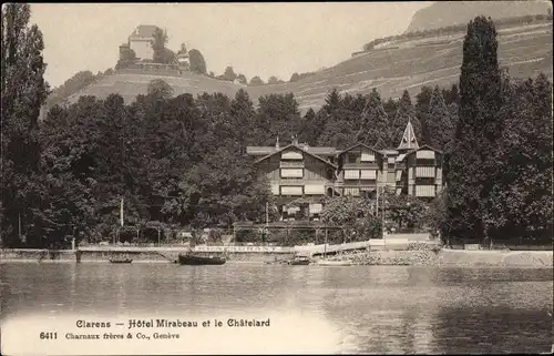 Ak Clarens Montreux Kanton Waadt, Hotel Mirabeau et le Chatelard